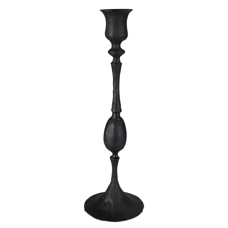 Metal Tabletop Candlestick, 11" H x 3.5" W x 3.5" D