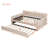 Upholstered Daybed With Trundle And Wood Slat Support-1545910426