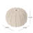 Bordeaux  Knitted Cotton Round Pouf, Beige