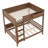 Full Bunk Bed With  Storage Shelf and Bookshelf,Wood Bunk Bed with Ladder and Guardrails,Detachable Design,Vintage Wood-802005578-802005577