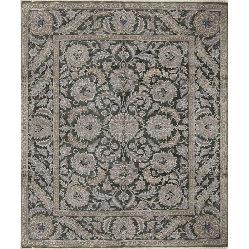 Dharma Hand Woven Silk and Wool Oriental Area Rug