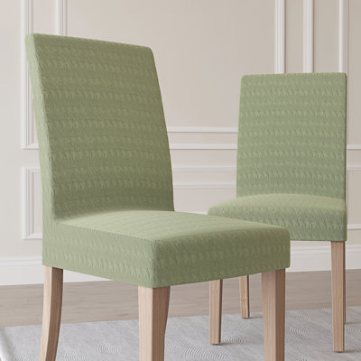 Sparta Houndstooth Textured Stretch Fit Elastic Dining Chair Slipcover