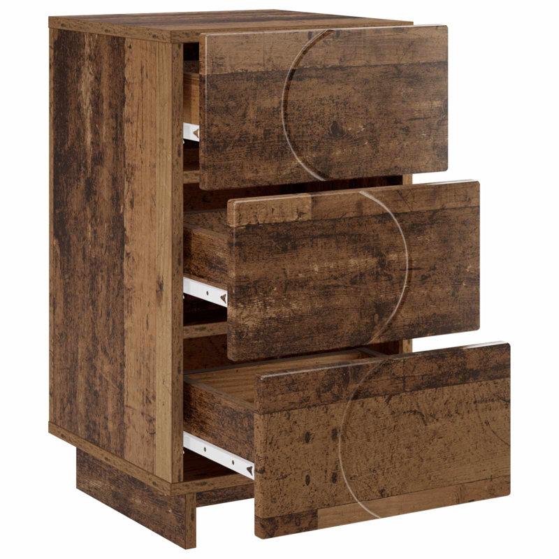 33.5 cm W Bedside Table, Old Wood