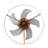 Ceiling Fans With Lights Dimmable LED Embedded Installation Of Thin Modern Ceiling Fans(Orange)-726907008