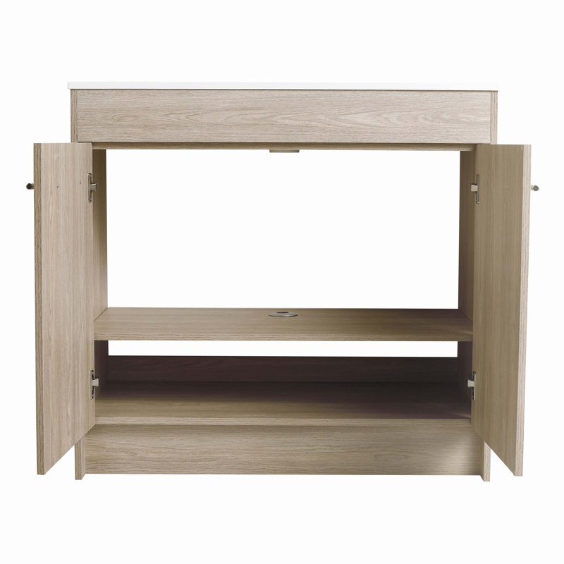 Meuble-lavabo simple 18,1 po avec plateau en bois manufacturé