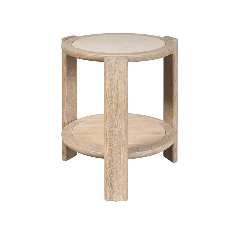Modern Stone End Table, Gray