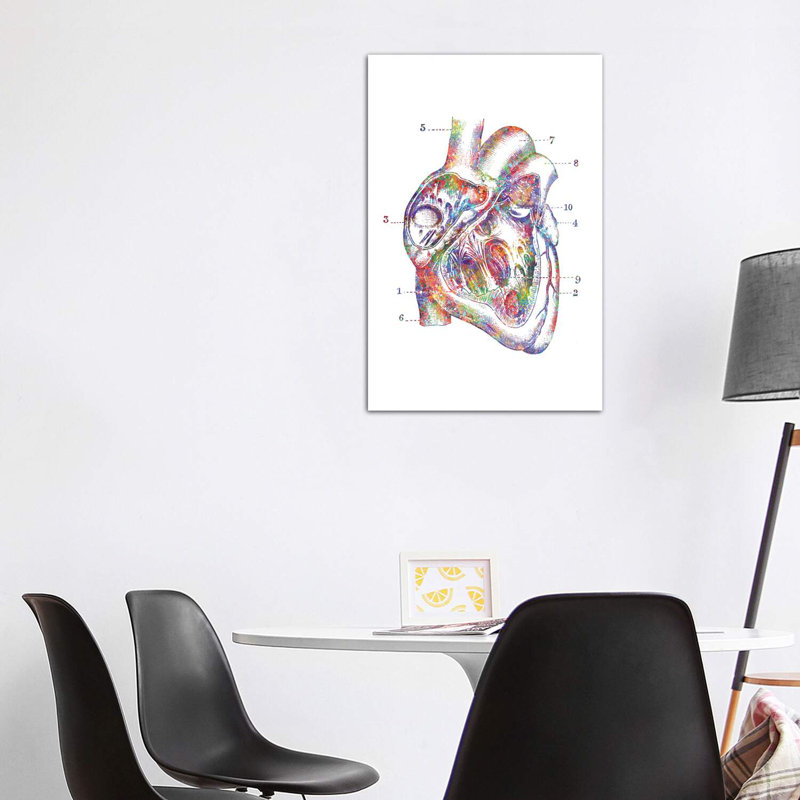 «Heart Cross Section» - Impression, Toile tendue, H 40 po x l 26 po x P 1,5 po