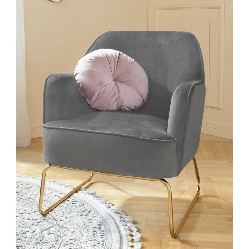 Joshua Velvet Armchair, Grey Velvet