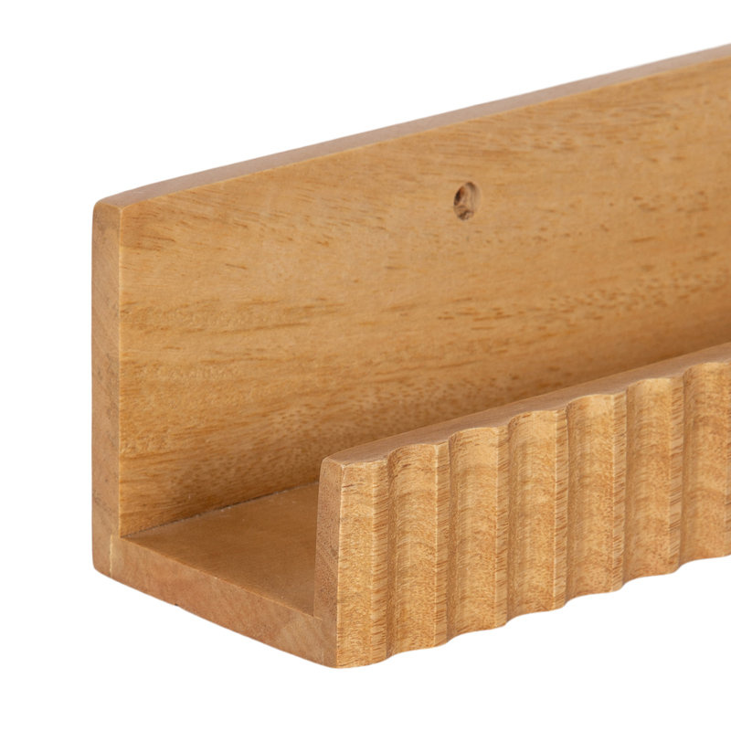 Ensemble de tablettes à corniche deux pièces Furrow, Tan