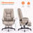 Faux Leather Ergonomic Executive Office Chair Computer Chair with Footrest(Beige)-118090525