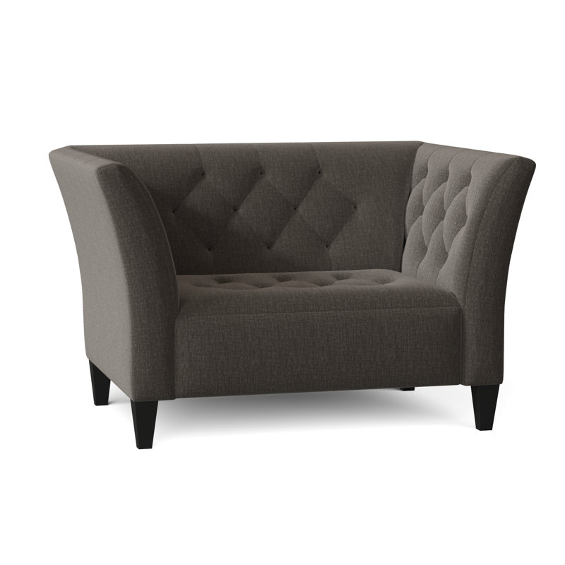 Carruth Upholstered Armchair, Napa Steel Chenille