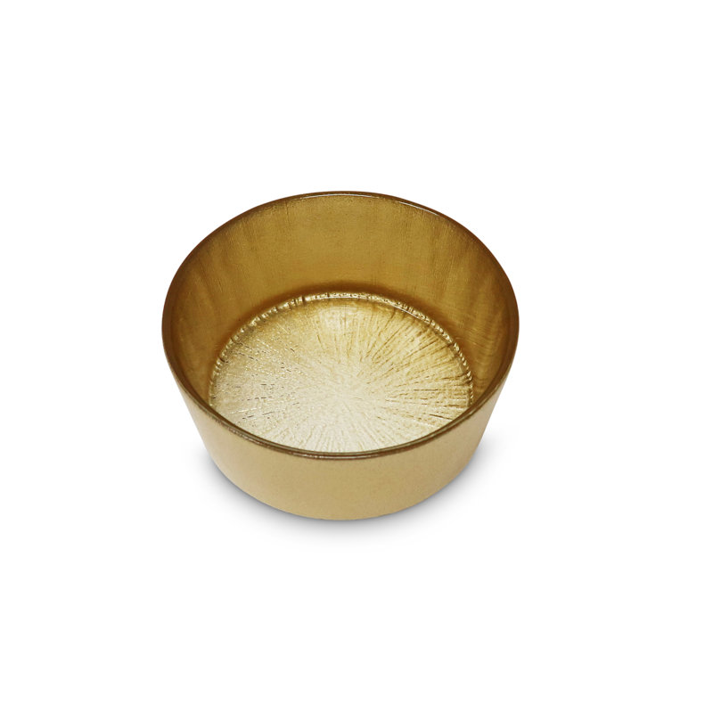Crystal Glass Bowls with Gold Border