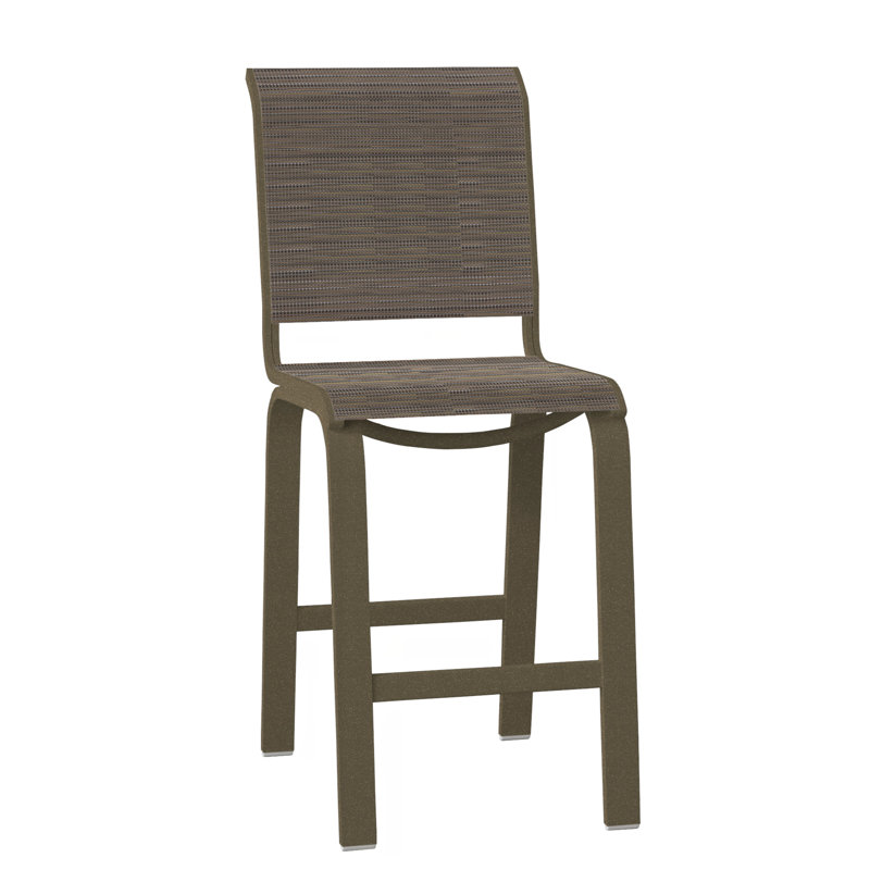 Tabouret de bar 26 po Holna, Bois de plage texturé, Nickel