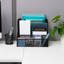 Organisateur de bureau, rangement vertical pour dossiers, format lettre, métal, L 12,15 po x l 9,5 po x H 9,5 po