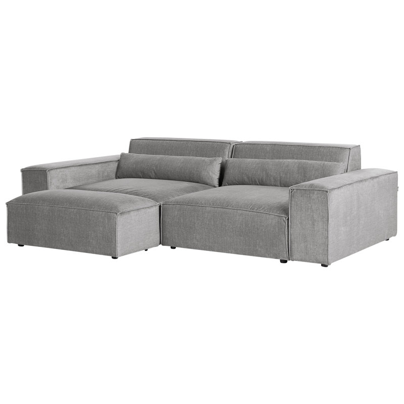Netanya 2 Seater Sofa, Grey Polyester