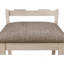 Ensemble de table de salle à manger extensible de style chalet 5 pièces Chaise de salle à manger rembourrée gris craie avec meubles en bois-48060259