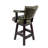 Trophy Tufted Green Swivel Bar Stool Upholstered Leather 30"-61924288-61558328