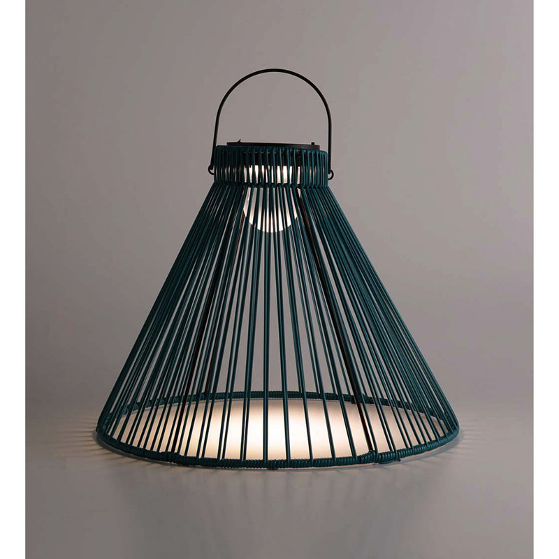 Luminaire suspendu d'extérieur à DEL 15 po à énergie solaire intégré, Vert