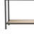Console canapé 2 tiroirs Caz avec cadre noir et similicuir 48 pouces
