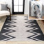 Tapis ivoire / bleu marine Bonnes Modern-2076697211
