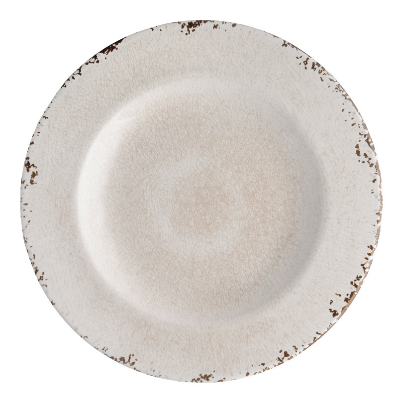 Kinzer Melamine Dinnerware Set 13 Piece - Service for 4, Cream