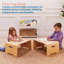 ECR4Kids Bentwood Lap Desk with Handles, Activity Table-104944344