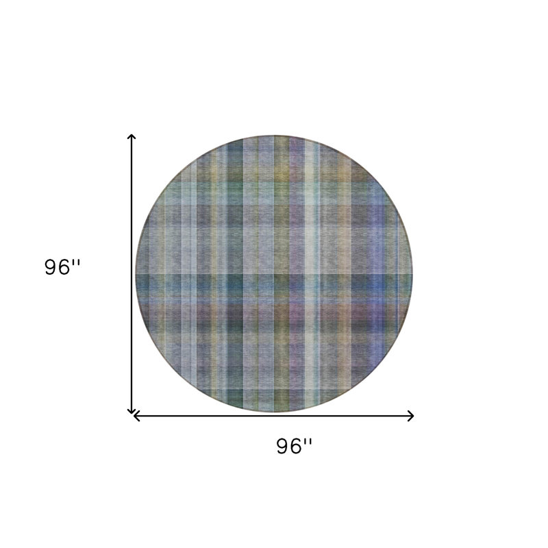 Tapis d'intérieur rond rond 8 po