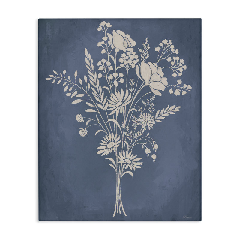 Ensemble de jardin sur toile bleue, design par Cat Thurman Designs, H 48 po x l 36 po