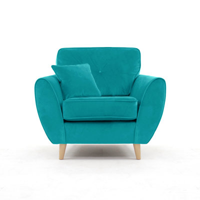 Rafe Scandi Style Velvet Armchair