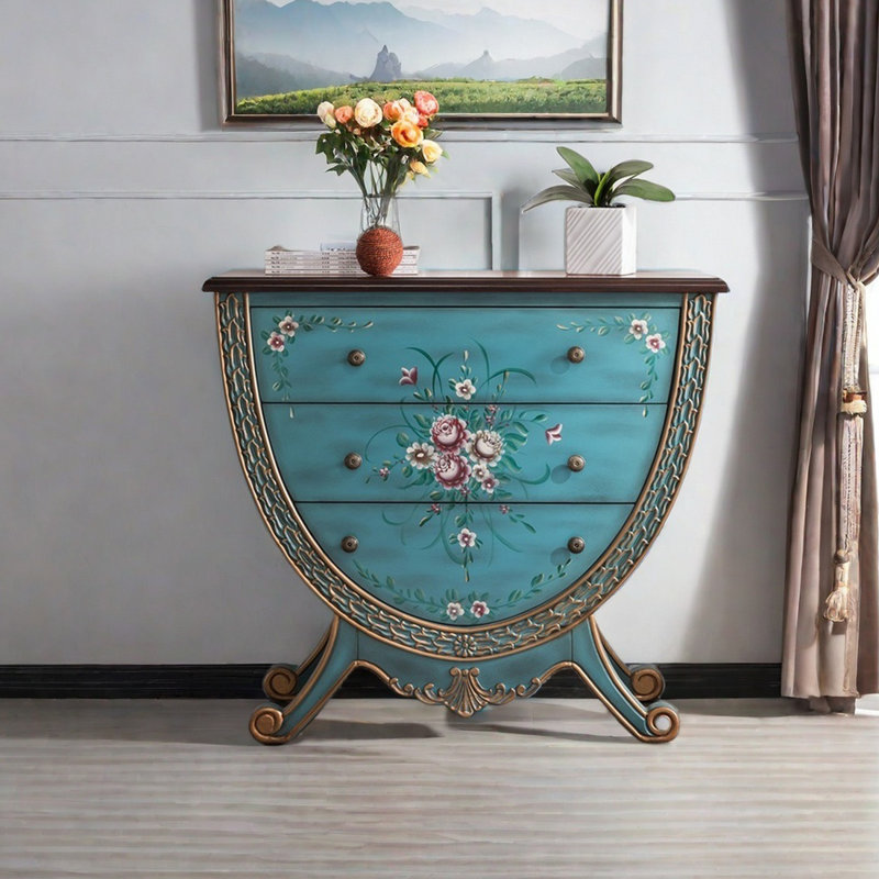 Commode décorative peinte et sculptée créative