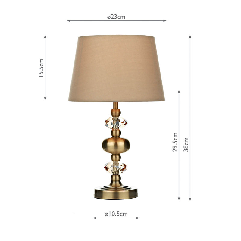 Mccullers Metal Table Lamp, Antique Brass