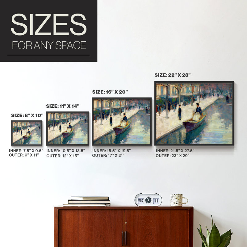 Nautical Series-XX - Reproduction encadrée - Restickable, H 8 po x l 10 po, Noir, noir, noir, noir