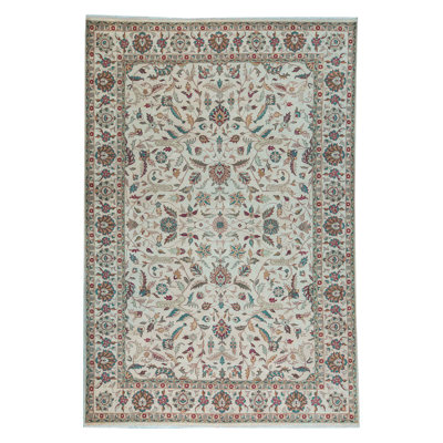 Tapis beige et beige noué à la main de haute qualité