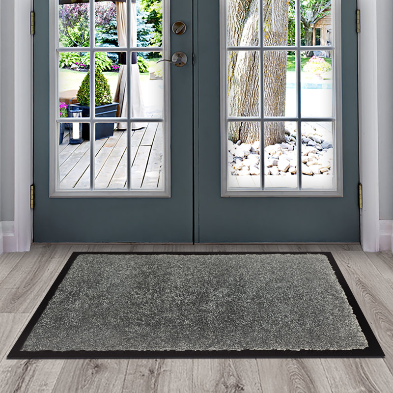 Denine Non-Slip Indoor Doormat, 50cm W x 80cm L, Grey