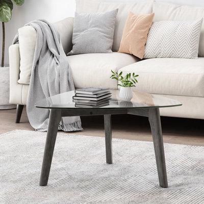 Table basse en bois gris, 31,01 po L, 31,74 po, 18,43 H, 32,57 lb, 37 36 4,25 37,94 lb de large, profond, élevé, poids, largeur du colis, profondeur, hauteur,
