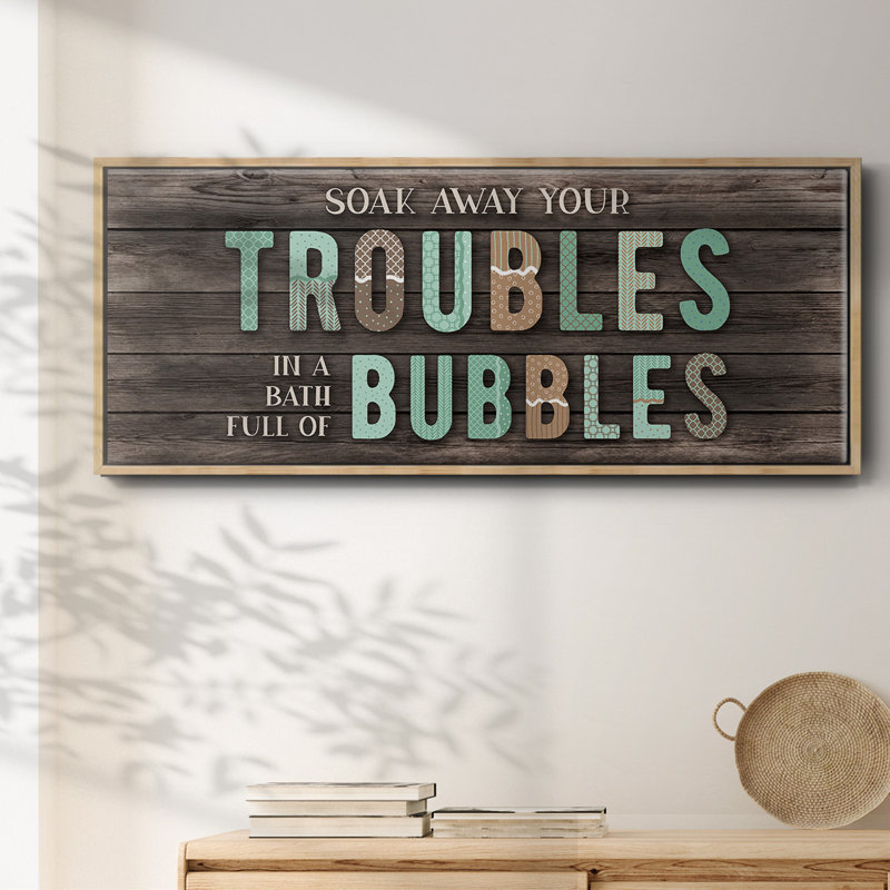 Troubles Bubbles - Toile encadrée, H 20 po x l 50 po
