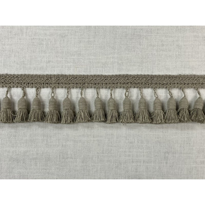 Frange taupe en fausse soie Taupe