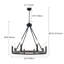 Luminaire rond rustique à 8 lumières de style bougie Hendon-913279473