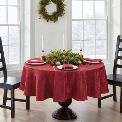Nappe tissée à motif floral de poinsettia Tilghman