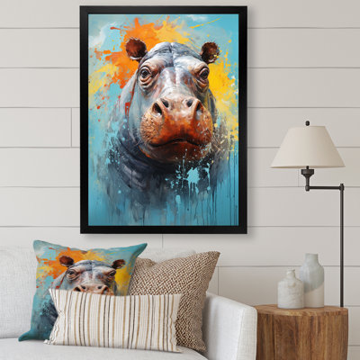Popart Hippos World - Hippopotamus, art mural