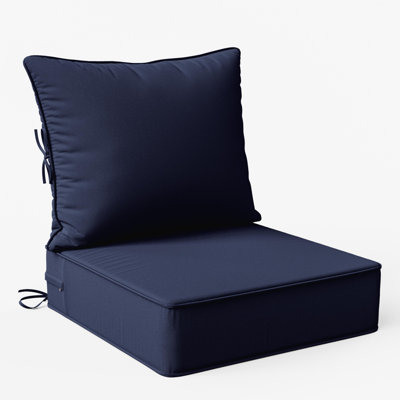 Wynee Outdoor 6.5'' Deep Seating Cushion Set Indoor and Outdoor Seat / Back Cushion