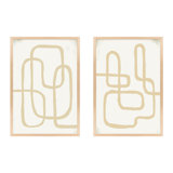 Line Works In White Painting by StudioM