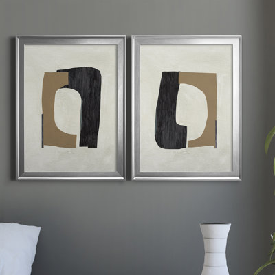 «Cardboard Cutouts I», ensemble de 2 peintures sur toile encadrées