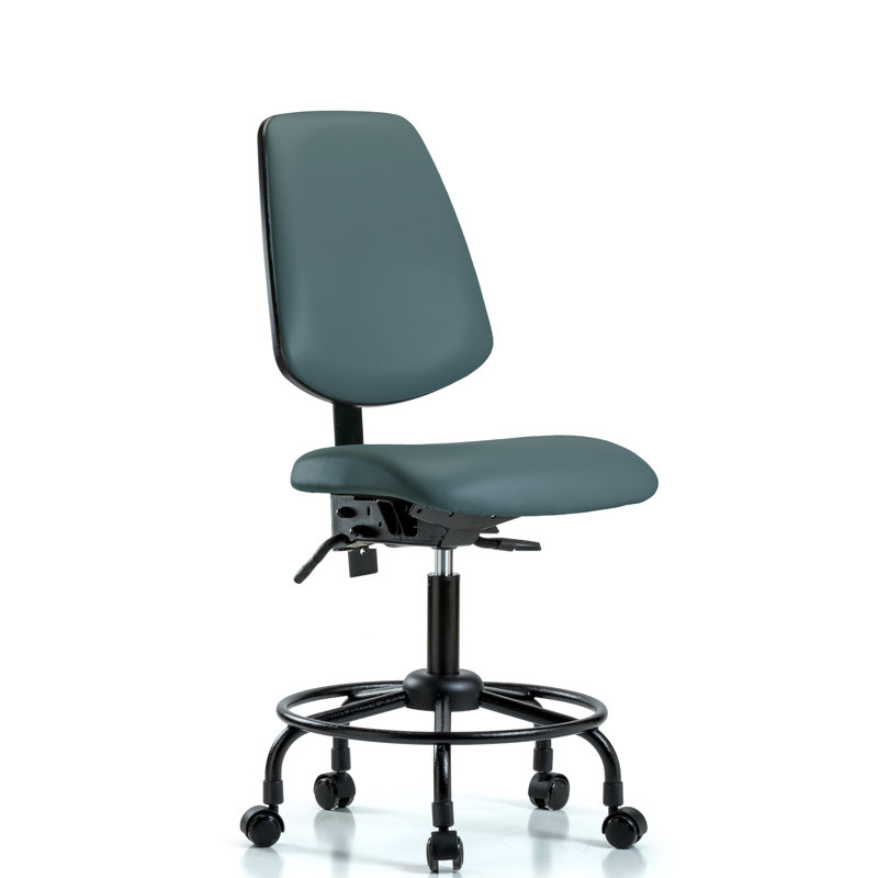 Eloise Drafting Chair, Casters, Colonial Blue, Not Included