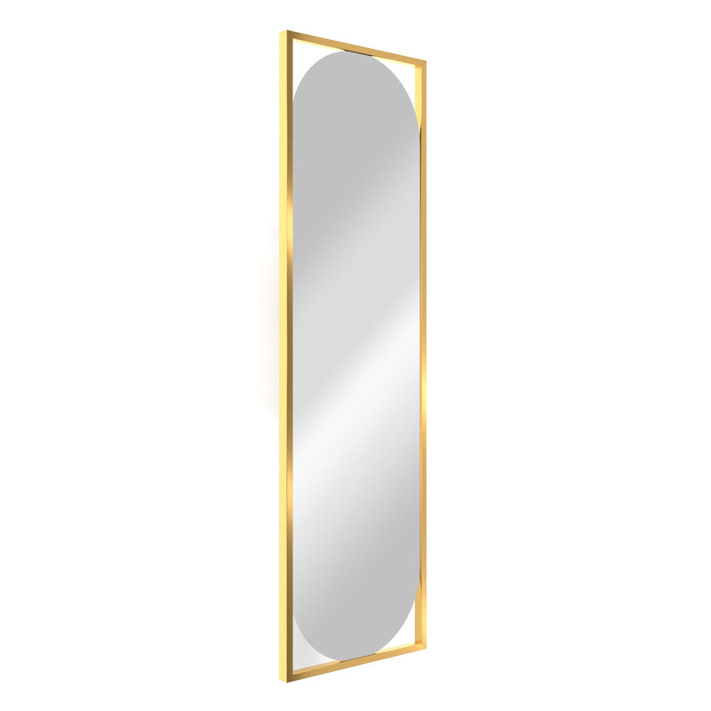 Kira-Rose Engineered Wood Flat Wall Mirror, Gold