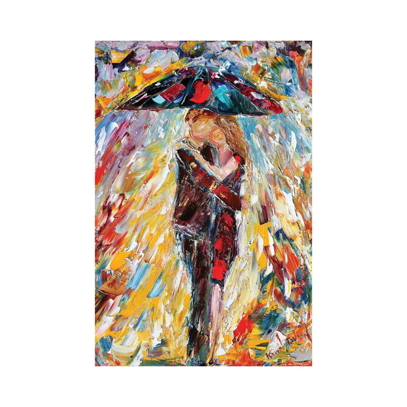 Embrace by Karen Tarlton - Wrapped Canvas Painting, 20.32 cm H x 30.48 cm W