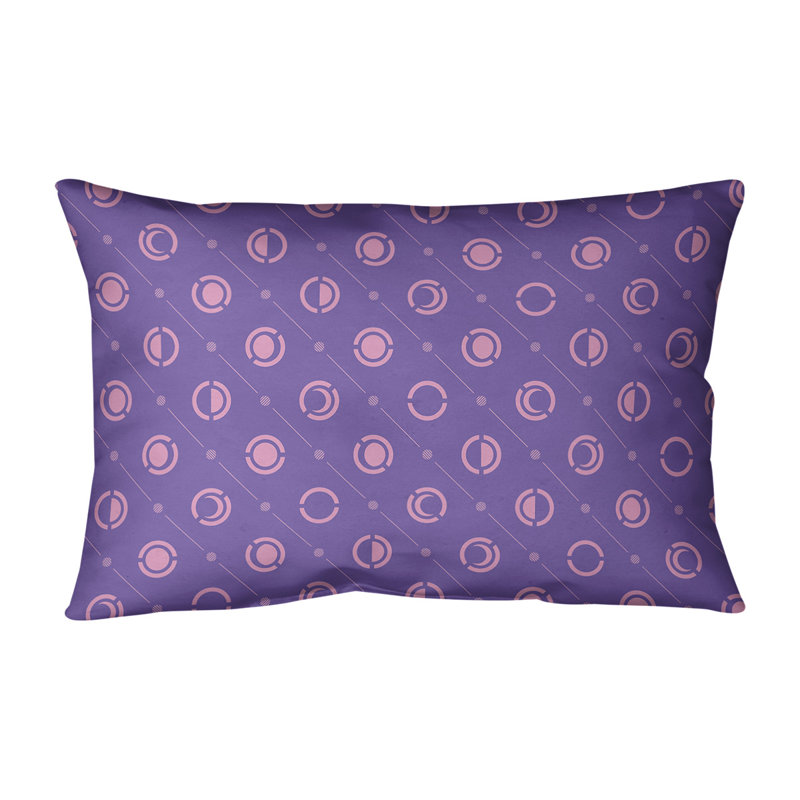 Coussin lombaire Moon phases, H 14 po x l 20 po, Polyester/bourre en polyester, Mauve/rose