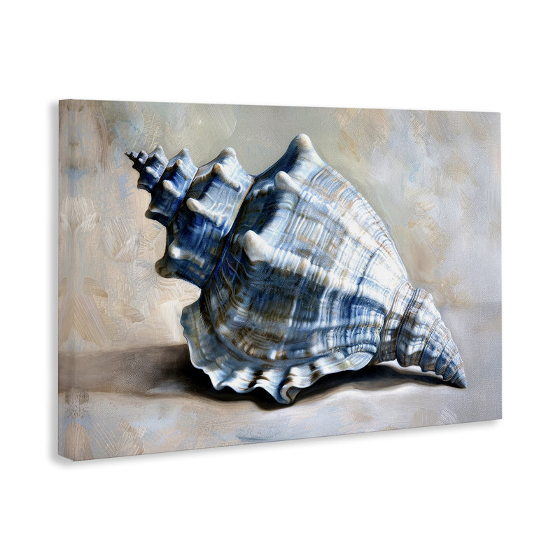  Art mural classique, "Ocean Conch" par Petal Prints Design, H 16 po x l 24 po