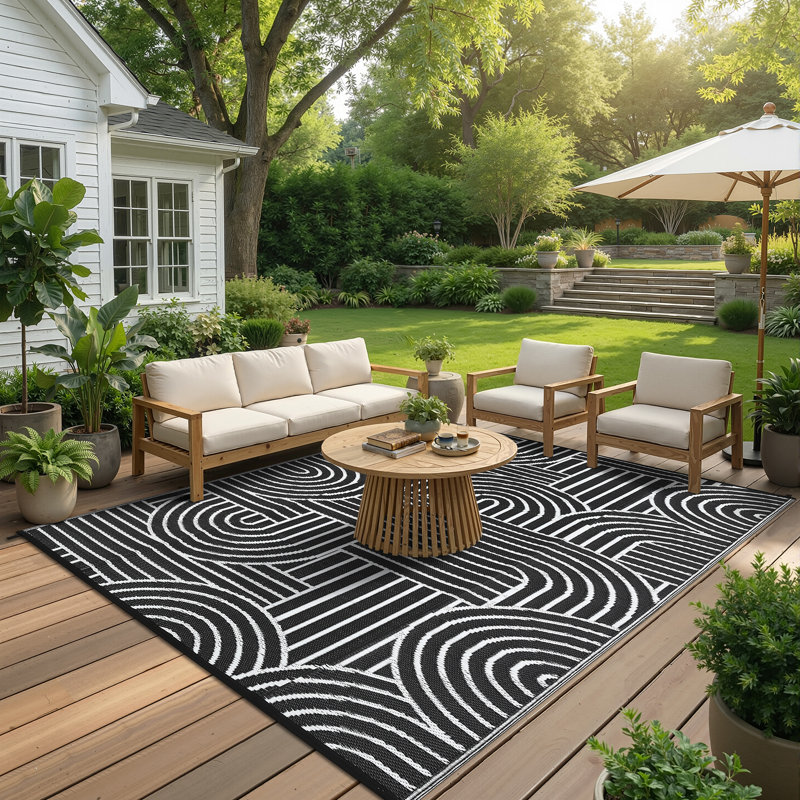 Area Rug, Rectangle 274 x 366 cm, Black