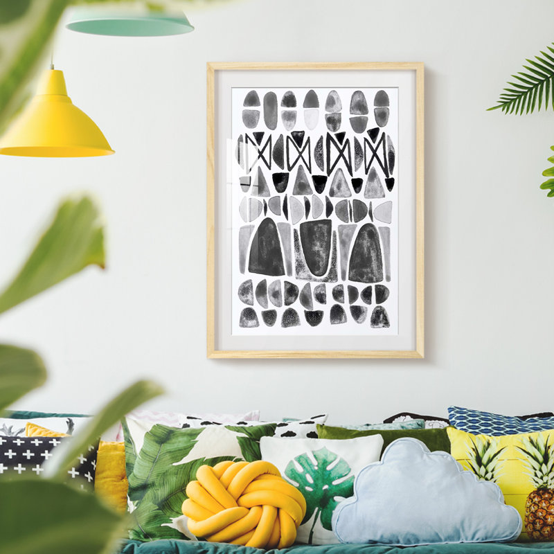Grey Arches III -Framed Print, 25.5" H x 17.5" W, Natural